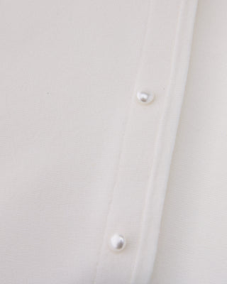 Pearl Ribbon Jacket Cardigan - White