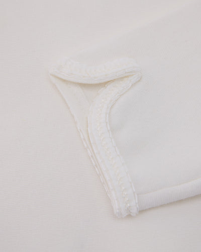 pearl ribbon jacket cardigan - White