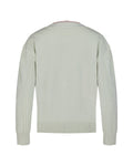 Double color v-neck cardigan - Green