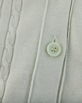 Double Color V-Neck Cardigan - Green