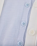 Double color v-neck cardigan - White