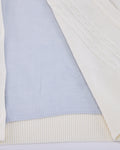 Double color v-neck cardigan - White