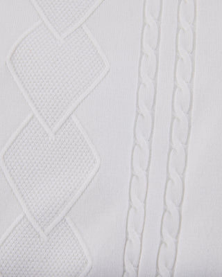 Double Color V-Neck Cardigan - White