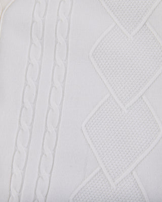 Double Color V-Neck Cardigan - White