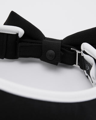 Color Contrast Combination Back Ribbon Visor - Black