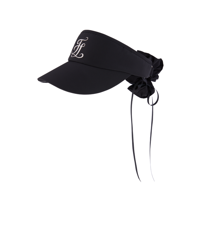 mini scrunch visor - Black