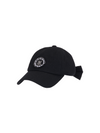 Tweed beaded emblem point cap - Black