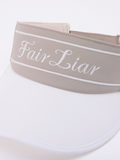 logo embroidered visor - Beige