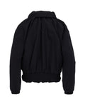 Ruffle Hem zip-up jumper - Black