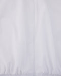 Ruffle Hem zip-up jumper - White