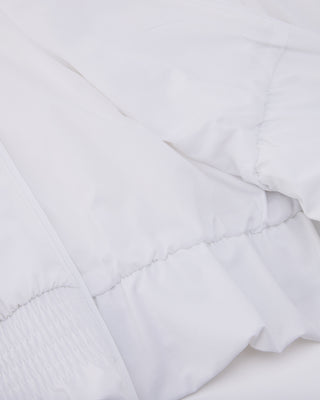 Ruffle Hem Zip-Up Jumper - White