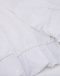 Ruffle Hem zip-up jumper - White