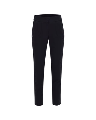Back Band Straight Fit Pants - Black