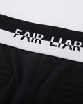 Back band straight fit pants - Black