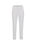 Back band straight fit pants - White