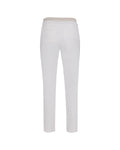 Back band straight fit pants - White