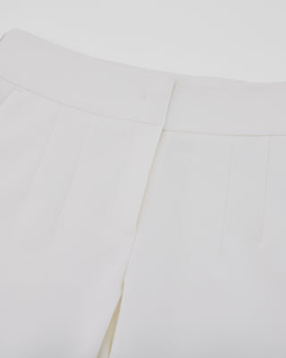 Back Band Straight Fit Pants - White