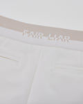 Back band straight fit pants - White