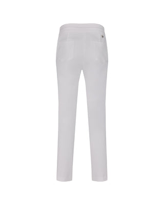 High Waist Stretch Bootcut Pants - White