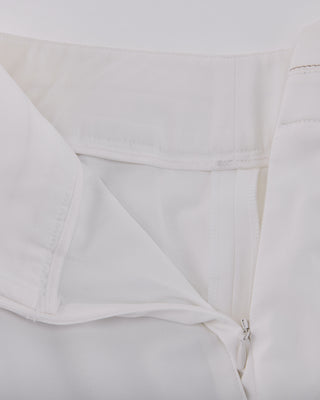 High Waist Stretch Bootcut Pants - White