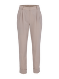 Pintuck turn-up pants - Beige