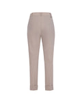 Pintuck turn-up pants - Beige