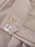 Pintuck turn-up pants - Beige