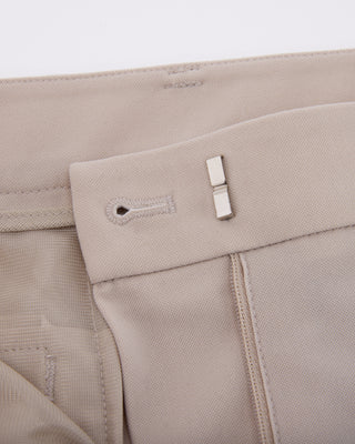 Pintuck Turn-Up Pants - Beige