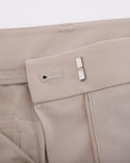 Pintuck turn-up pants - Beige