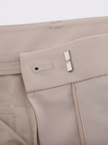 Pintuck turn-up pants - Beige