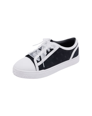 Organza Shoe Lace Logo Sneakers - Black