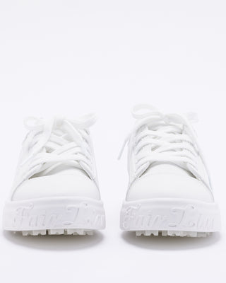 Organza Shoe Lace Logo Sneakers - White