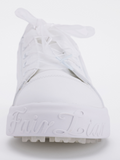 Organza shoe lace logo sneakers - White