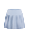 [FL signature] Silk twisted flare pleated skirt - Light Blue