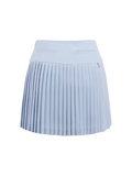 [FL signature] Silk twisted flare pleated skirt - Light Blue