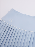 [FL signature] Silk twisted flare pleated skirt - Light Blue