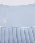 [FL signature] Silk twisted flare pleated skirt - Light Blue
