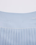 [FL signature] Silk twisted flare pleated skirt - Light Blue