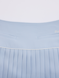 [FL signature] Silk twisted flare pleated skirt - Light Blue