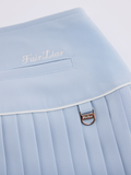 [FL signature] Silk twisted flare pleated skirt - Light Blue