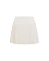 [FL signature] Silk twisted flare pleated skirt - Cream