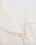 [FL signature] Silk twisted flare pleated skirt - Cream