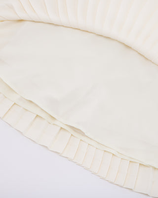 [FL Signature] Fair Liar Silk Twisted Flare Pleated Skirt - Cream