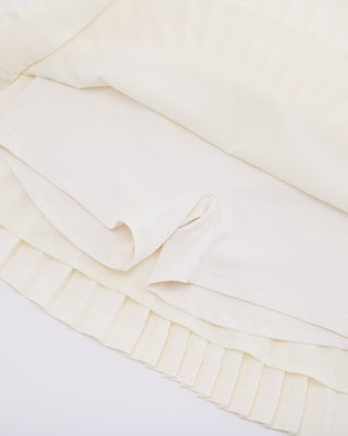 [FL Signature] Fair Liar Silk Twisted Flare Pleated Skirt - Cream