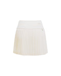 [FL signature] Silk twisted flare pleated skirt - Cream