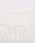 [FL signature] Silk twisted flare pleated skirt - Cream