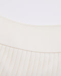 [FL signature] Silk twisted flare pleated skirt - Cream