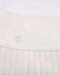 [FL signature] Silk twisted flare pleated skirt - Cream