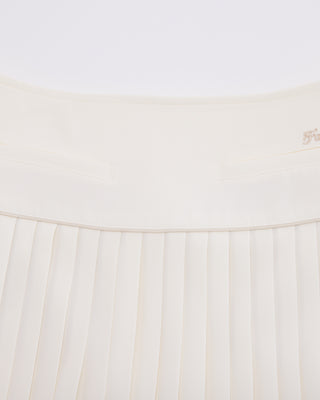 [FL Signature] Fair Liar Silk Twisted Flare Pleated Skirt - Cream