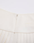 [FL signature] Silk twisted flare pleated skirt - Cream